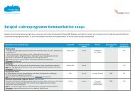 Jahresprogramm Kommunikation - www.energiestadt.ch