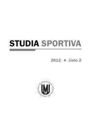 STUDIA SPORTIVA 2012/6 Ã„ÂÃƒÂ­slo 2 - Fakulta sportovnÃƒÂ­ch studiÃƒÂ­ ...