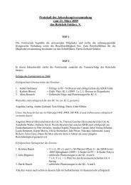 Protokoll der Jahreshauptversammlung - Reitclub Fulda eV