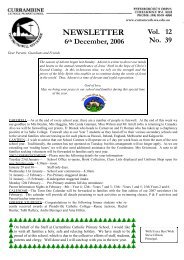 Newsletters, 2006 T4W8 - Currambine Catholic Primary School