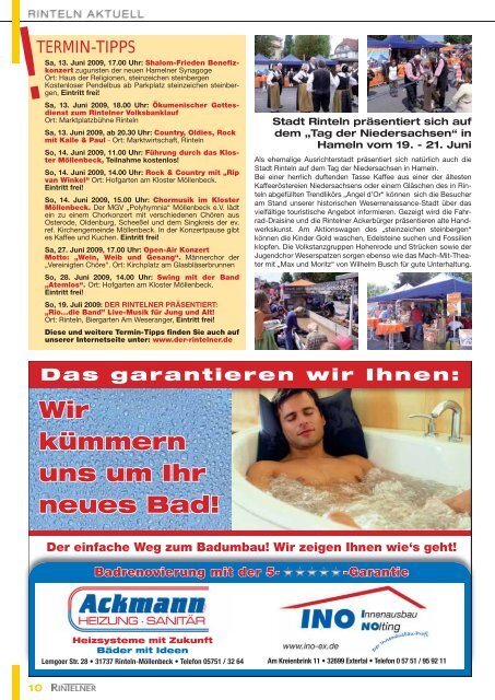 DAS STADTMAGAZIN FÜR RINTELN UND ... - Der Rintelner