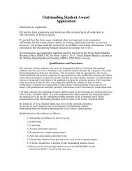 2013 Outstanding Student Application - University Blog Service ...