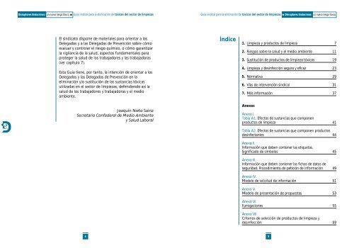 Guía sindical para la eliminación de tóxicos del sector - CCOO