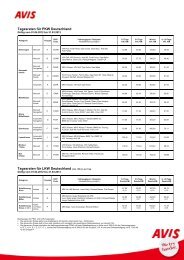 Tagesraten für PKW Deutschland Tagesraten für LKW Deutschland ...