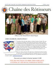 2009 - Chaine des Rotisseurs