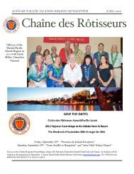 2012 - Chaine des Rotisseurs