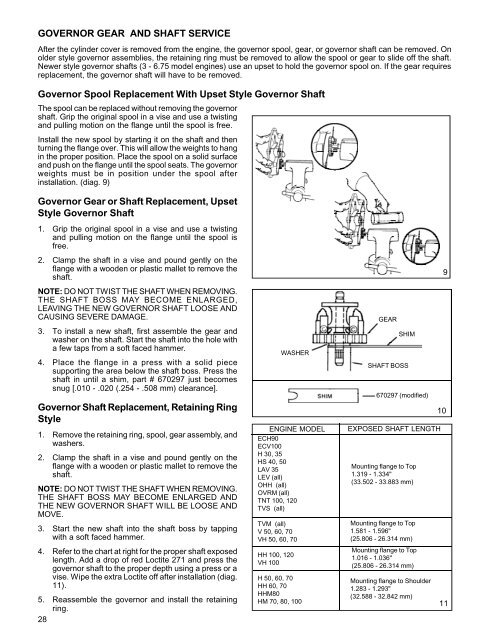 3to 11hp 4-cycle l-head engines - Small Engine Suppliers