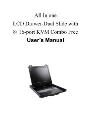 Dual Slide LCD KVM User's Manual - Server Racks Australia