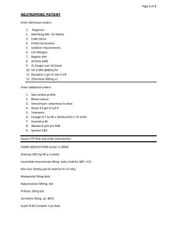 Neutropenic Precautions