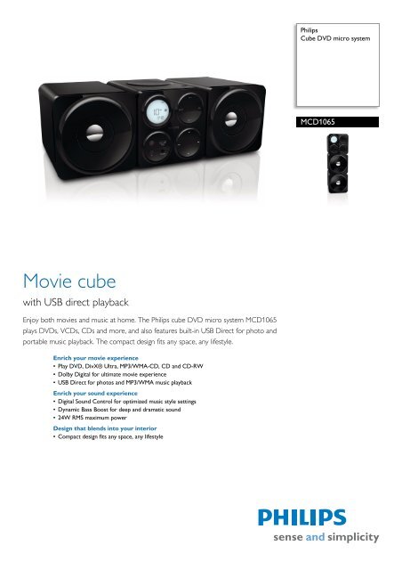 MCD1065/98 Philips Cube DVD micro system