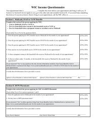 WIC Income Questionnaire - Texas Department of State Health ...