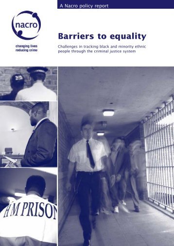 Barriers to equality text - Nacro