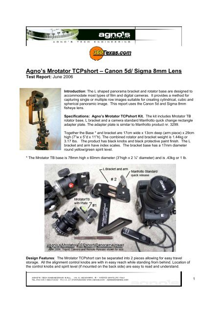 Agno's Mrotator TCPshort â Canon 5d/ Sigma 8mm Lens