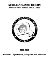 Federation of Jewish Men's Clubs - Temple Sinai