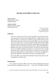 The Role of the Bible in Daily Life