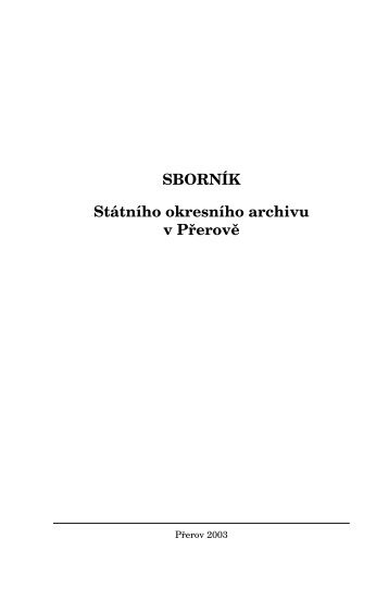 SbornÃ­k 2003 - ZemskÃ½ archiv v OpavÄ