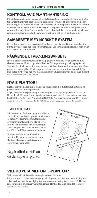PLANTSKOLA AB - Eriksbo Plantskola