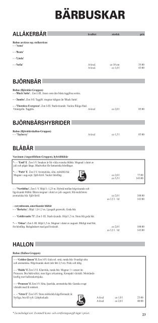 PLANTSKOLA AB - Eriksbo Plantskola