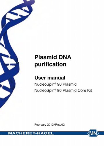 Plasmid DNA purification - Macherey Nagel