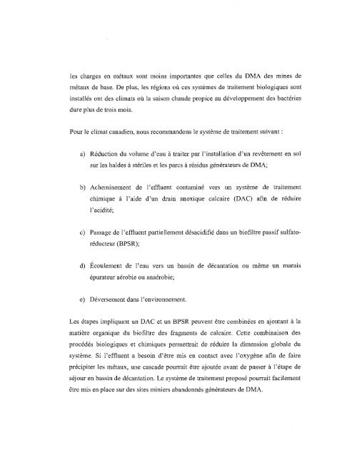 RÃ©duction de la toxicitÃ© des effluents des mines de ... - Depositum