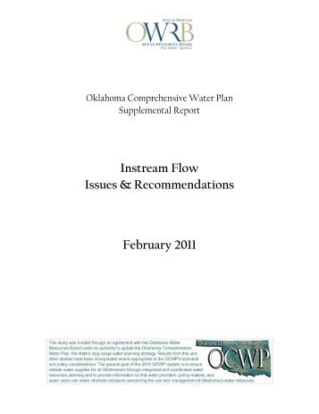 Instream Flow Issues & Recommendations - Water Resources Board ...