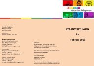 Februar-Newsletter 2013 - Haus der Religionen