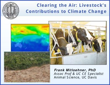 Clearing the Air: Livestock's Contributions to Climate Change