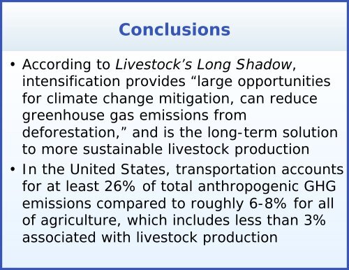 Clearing the Air: Livestock's Contributions to Climate Change