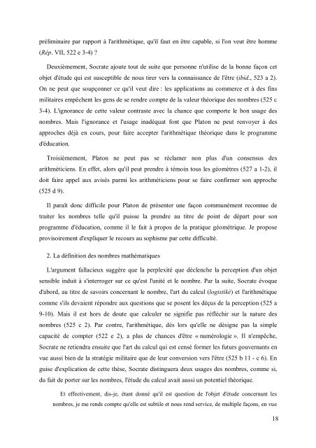 Les objets mathÃ©matiques selon Platon - UniversitÃ© Paris Diderot ...