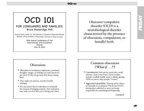 perfectionism and - Obsessive-Compulsive Foundation