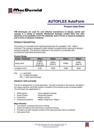 AutoForm-PDS-English (.PDF) - MacDermid Autotype