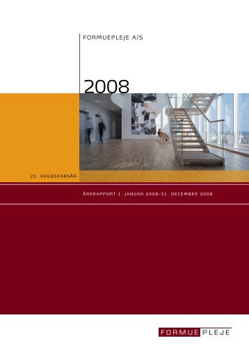 Ãrsrapport 2008 - Formuepleje