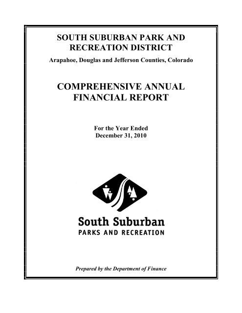 Comprehensive Annual Financial Report - South Suburban Parks ...