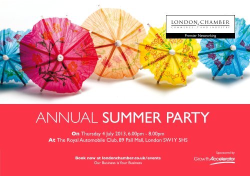 annual summer party - London Chamber of Commerce and Industry