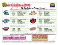 Daily Menu Selections - Flowing Wells School District