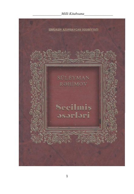 Seçilmiş əsərləri - Azərbaycan Milli Kitabxanası