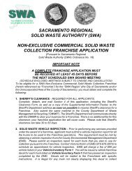 Franchise Application - SWA - Sacramento County