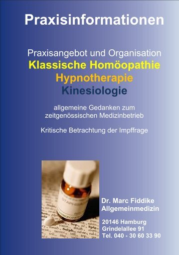 Praxisbroschüre - Praxis Dr.  Fiddike Hamburg