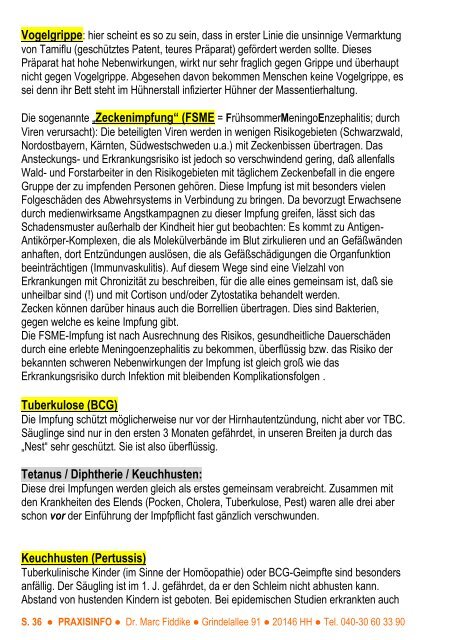 Praxisbroschüre - Praxis Dr.  Fiddike Hamburg