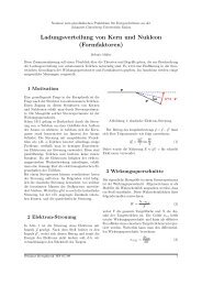 Ladungsverteilung von Kern und Nukleon (Formfaktoren)