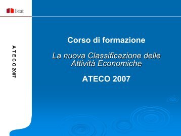 ATECO 2007 - Regione Liguria