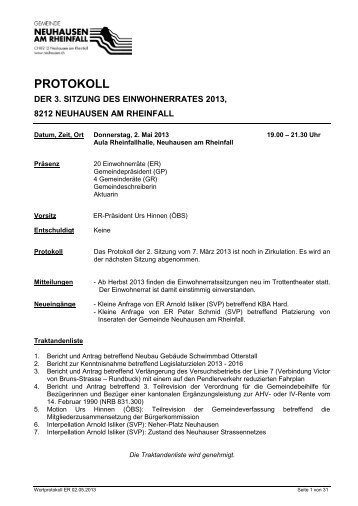 Wort 02.05.2013 (PDF) - Gemeinde Neuhausen am Rheinfall