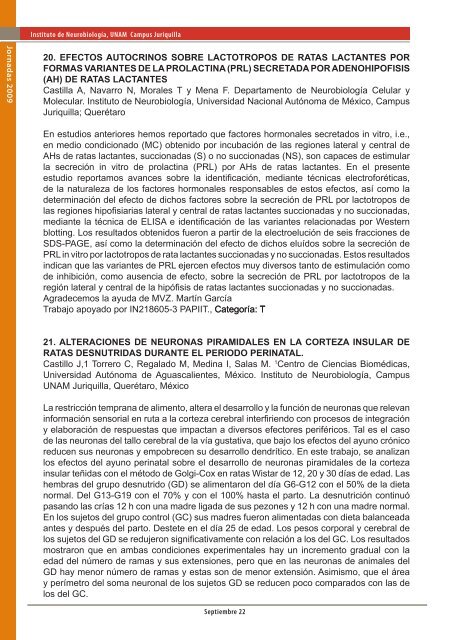 Instituto de Neurobiología - Universidad Nacional Autónoma de ...