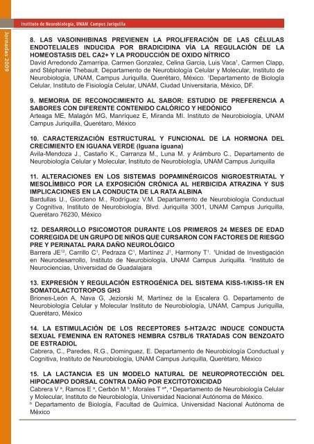 Instituto de Neurobiología - Universidad Nacional Autónoma de ...
