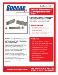 DATA SHEET DC-2 Diamond Compression Cell - Madatec