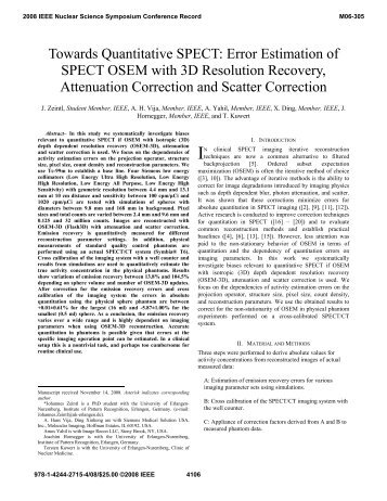 Error Estimation of SPECT OSEM with 3D Resolution Recovery ...