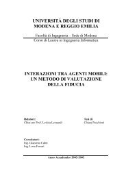 Tesi Completa (PDF) - Agentgroup - UniversitÃ  degli studi di ...