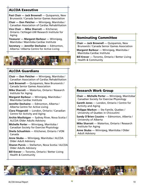 2007 / 2008 - Active Living Coalition for Older Adults