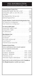 Fee Schedule - Assante Wealth Management