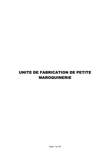 unite de fabrication de petite maroquinerie - Tunisie industrie